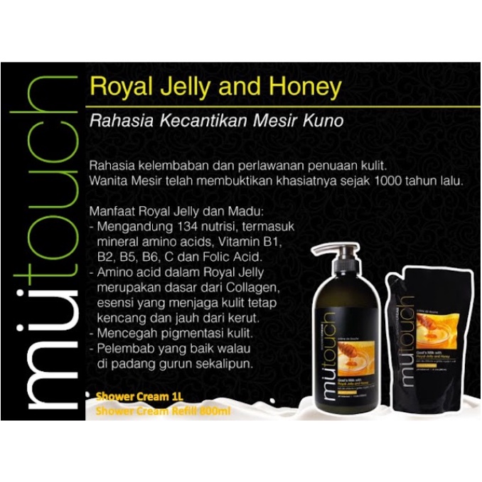 MUTOUCH Goat's Milk Shower Body Cream - Krim Sabun Mandi Pembersih Pelembab Kulit Tubuh