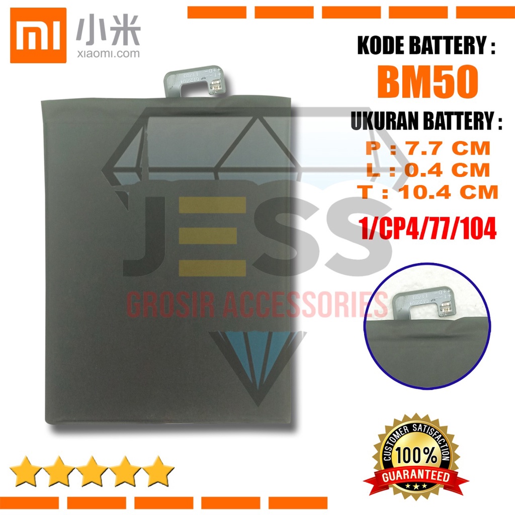 Baterai Battery Original Xiaomi BM-50 BM50 For type Mi max 2 - MDE40 - Mi max2 Dual - MDT40