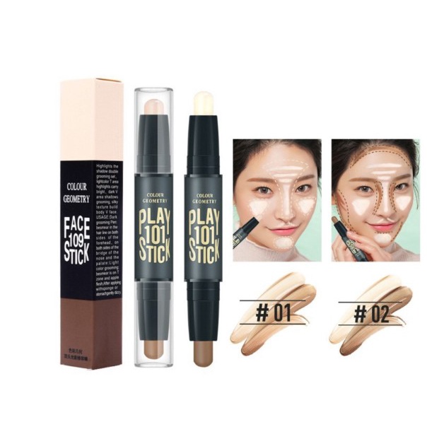PROMO Lameila Face stick Dan Highlighter - Lameila FaceStick 2in1 - Lameila Krim Concealer Facestick