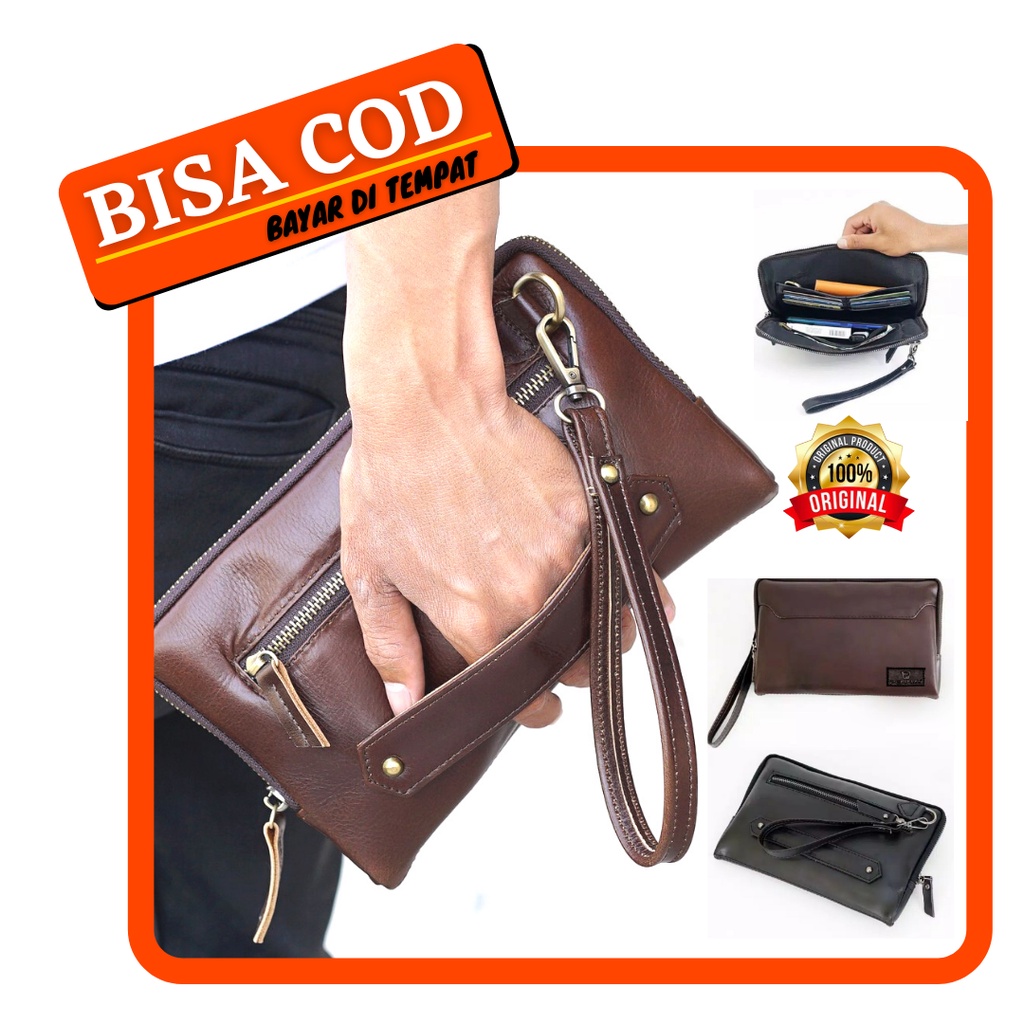 Clutch Tas Dompet Wanita Pria Kulit Panjang Original Import Branded Premium Terbaru Kekinian Asli Or