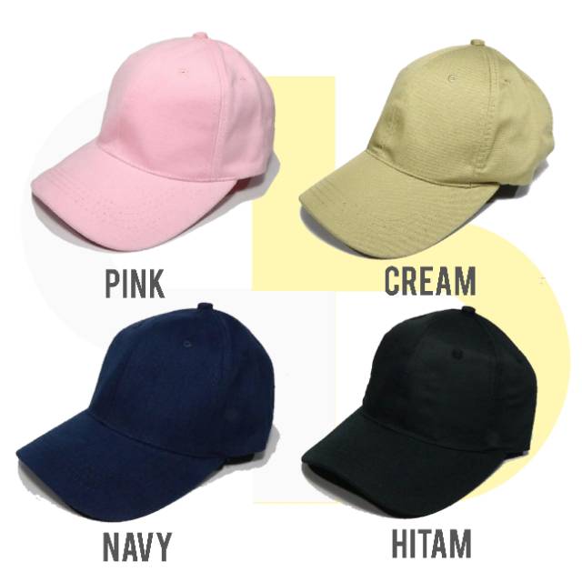 Topi Polos Hitam Kualitas Distro Bahan Rafel pengait Penyetel CAKOP BESI