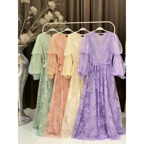 VIVORIE DRESS BROKAT MUTIARA