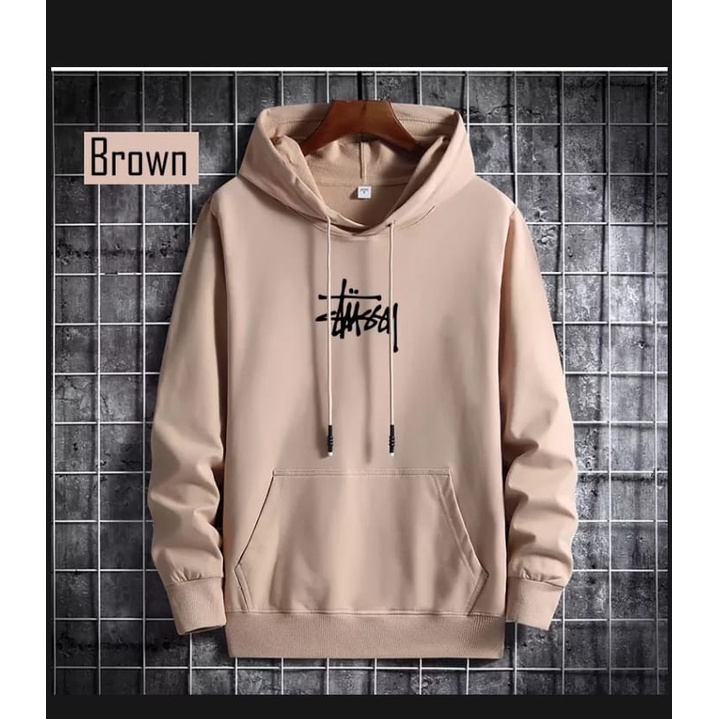 STUSSY - SWEATER HOODIE STUSSY FULLOVER JUMBO HOODIE PRIA WANITA FLEECE PREMIUM TEBAL TERMURAH