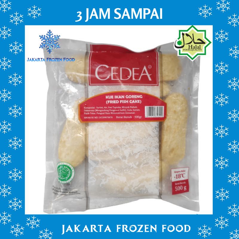 

CEDEA Kue Ikan Goreng Fish Cake Singapore 500gr Makanan Halal Enak Murah