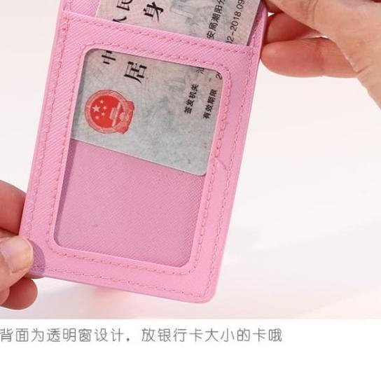 

♗ Tempat Kartu Unik / ID Card Holder Motif Polos For Kartu MRT ✷