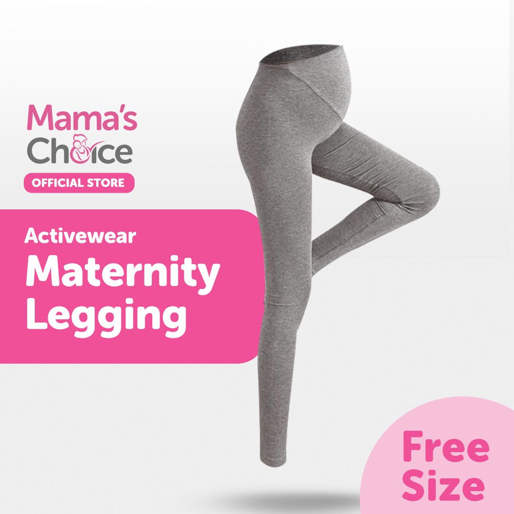 Celana Legging Hamil | Active-wear Maternity Legging Mama's Choice-Light Grey