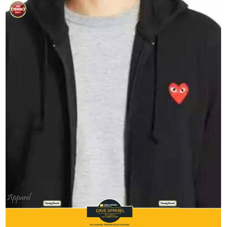 Sweater/Zip Hoodie Play Cdg Hoodie, Zipper Play Cdg, Jaket Play Cdg High Quality