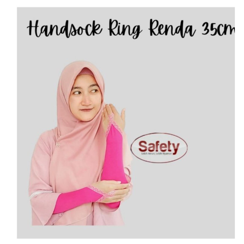 MANSET SAFETY - Handsock Cincin Renda - Manset Ring Renda Bahan Spandek Rayon