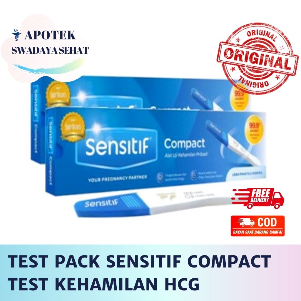 SENSITIF COMPACT Tespack Hamil Tes Kehamilan Urin Tespek Pregnancy Test Midstream HCG