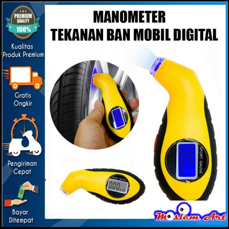 Manometer Digital Pengukur Tekanan Ban Mobil