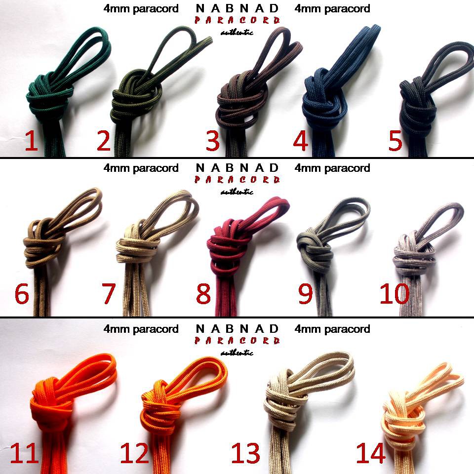 Nabnad 1 Meter Paracord 4mm 1 - 14 Polos Tali Paracord 4 Mm Parachute Cord 7 Strand Nabnad Paracord