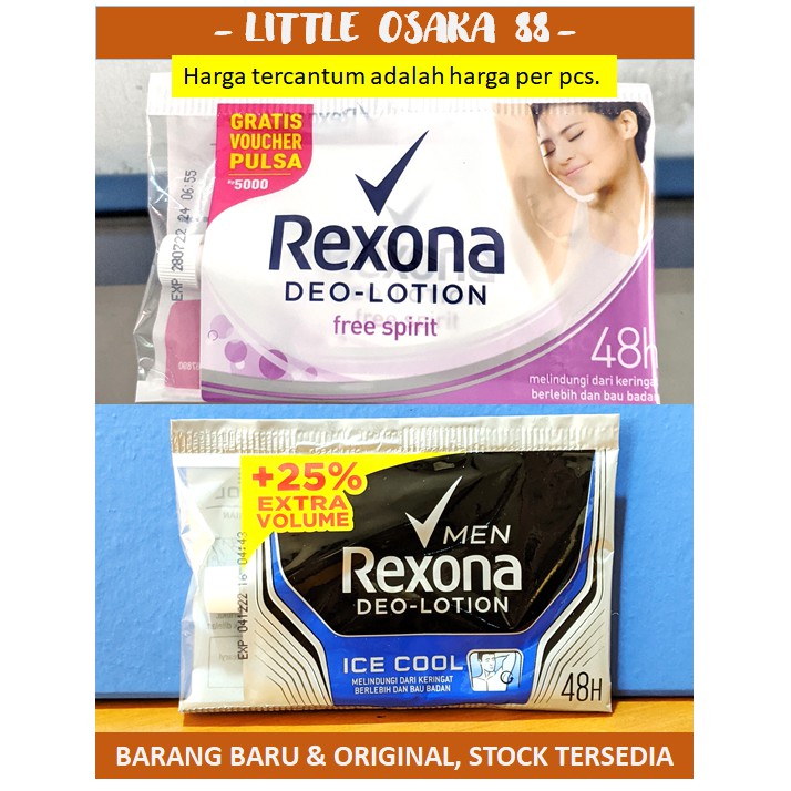 Rexona Sachet Cowo Atau Cewe 9 gr per Sachet