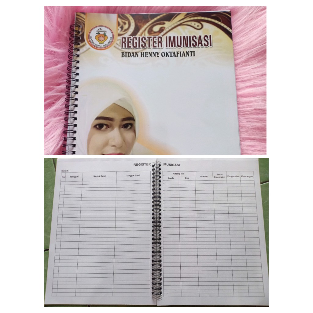 BUKU REGISTER IMUNISASI COVER EKLUSIF SPIRAL