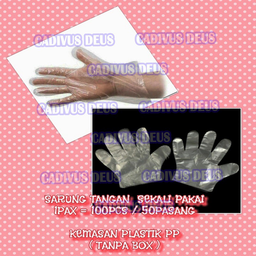 SARUNG TANGAN - SARUNG TANGAN PLASTIK - 100PCS