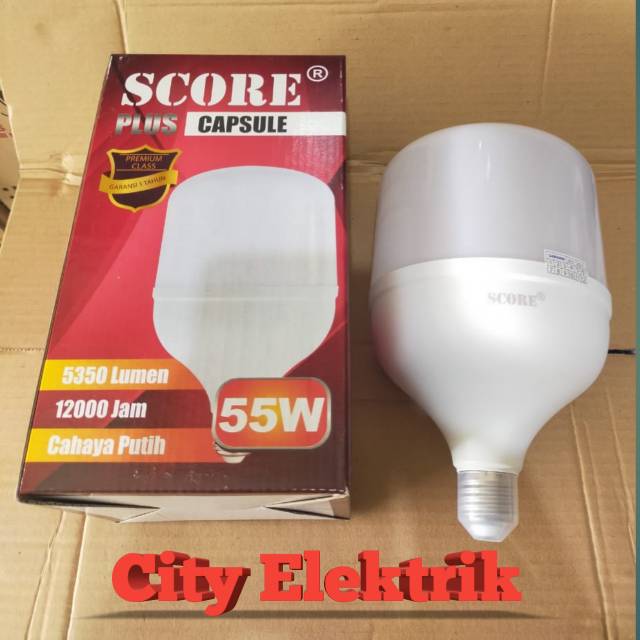 Lampu Murah Bohlam LED SCORE PLUS 55 Watt- Bergaransi 1 Tahun