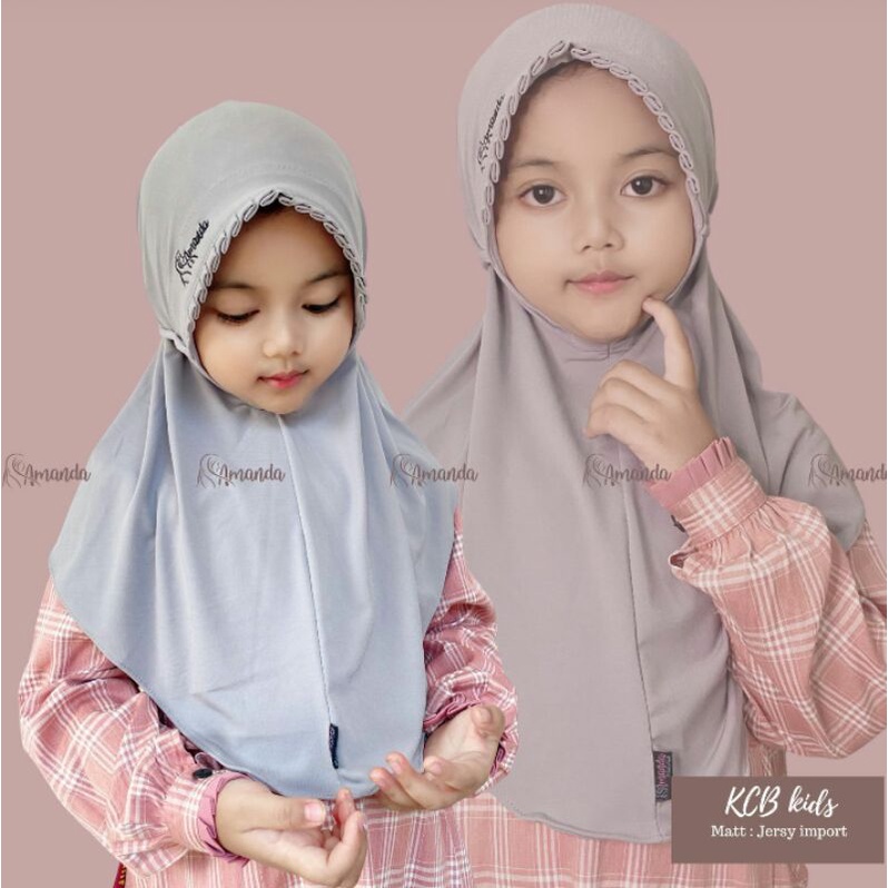hijab anak TK lipit jersy merek amanda