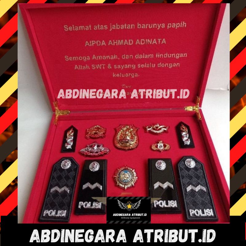 pangkat Aipda pdh pdu box set COD perlengkapan polri