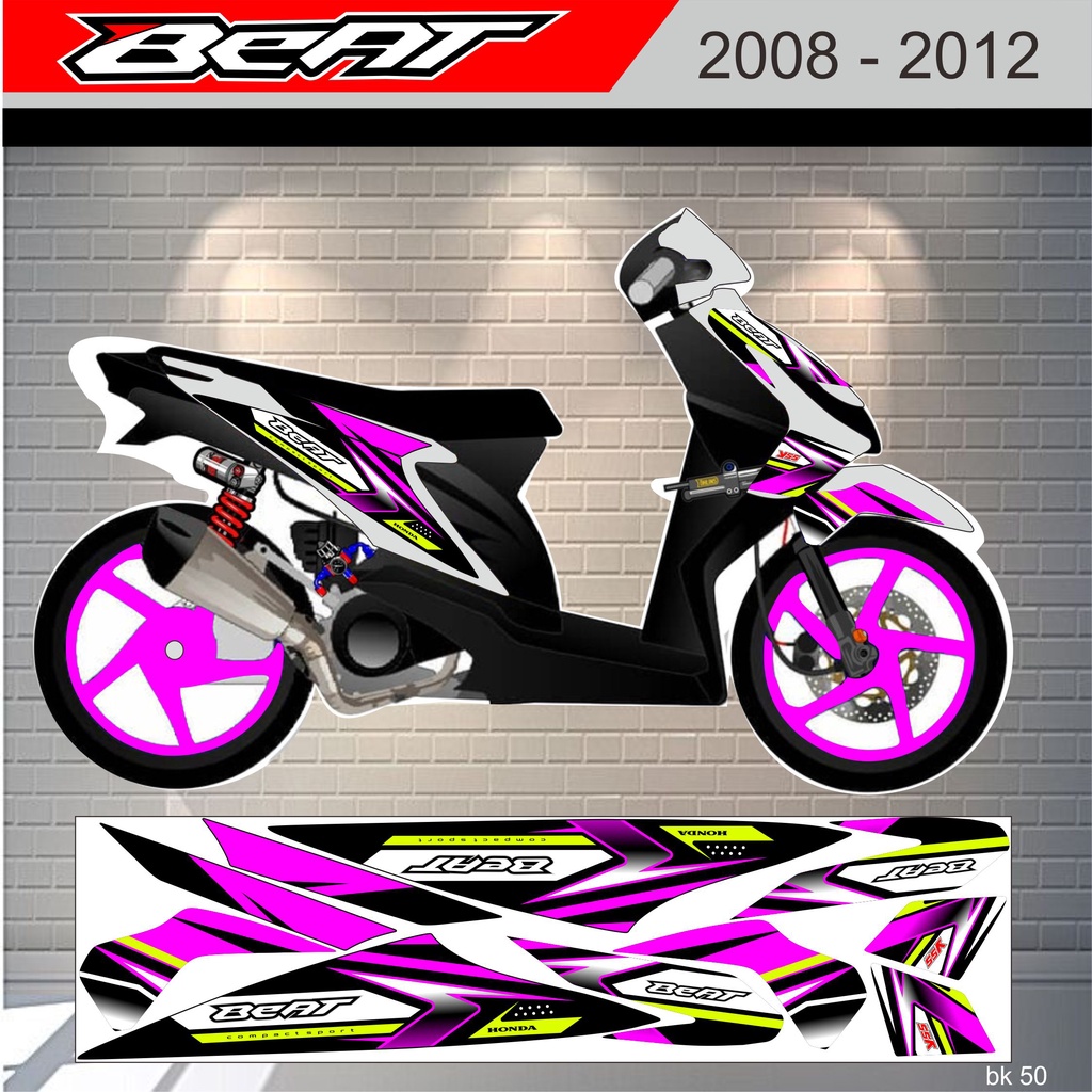 STRIPING STIKER HONDA BEAT KARBU VARIASI RACING BIKIN KEREN MOTOR ANDA #honda BEAT KARBU STIKER #hon