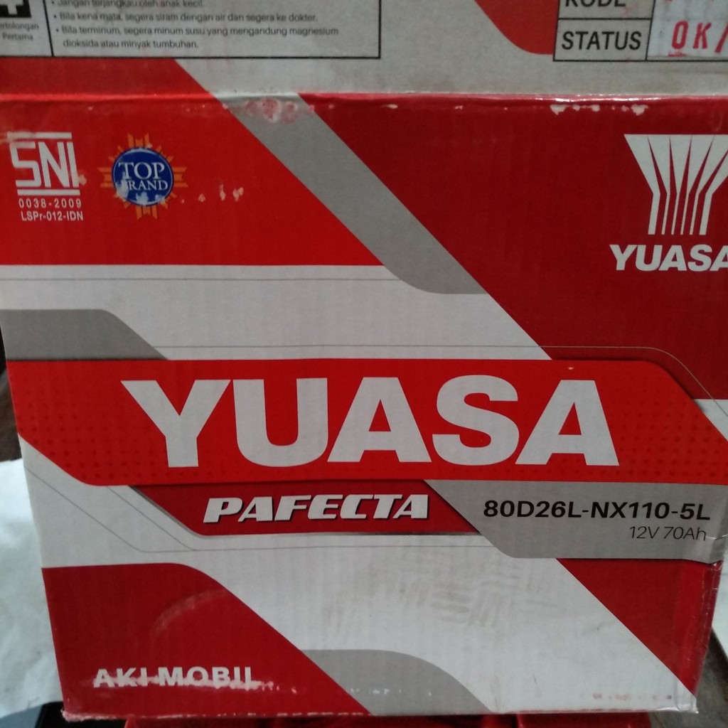 Aki Basah Mobil Yuasa Pafecta NS-40Z(S) 12V 35AH