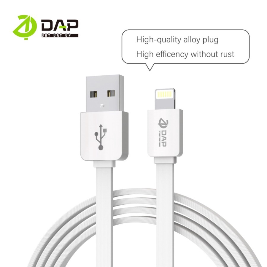 Kabel Data Lightning For iphone DAP DL200 Kabel iphone Fast Charging 2.4A panjang 200 cm