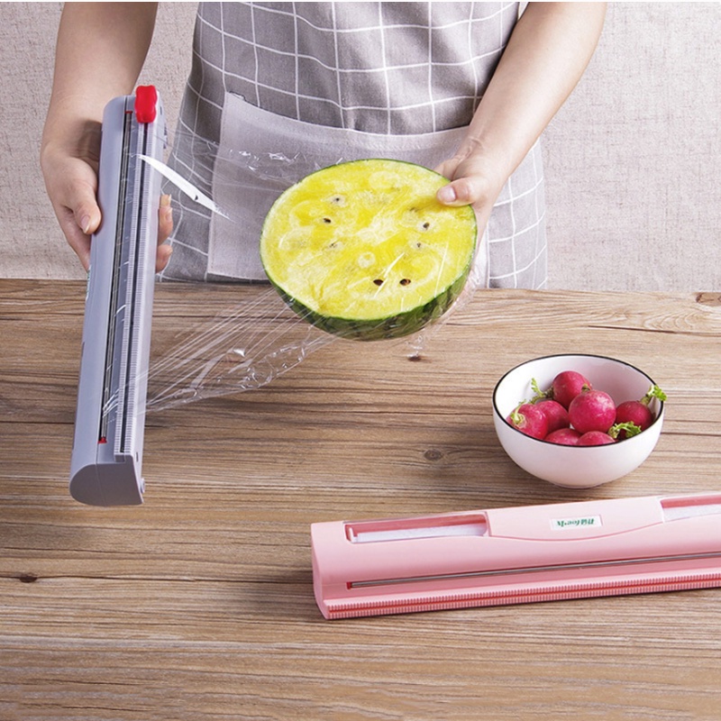 Alat Potong Plastik Plastic Cling Wrap Dispenser - Foil Paper Wrapping Food Cutter Holder (COD) terbaru Murah BERKUALITAS