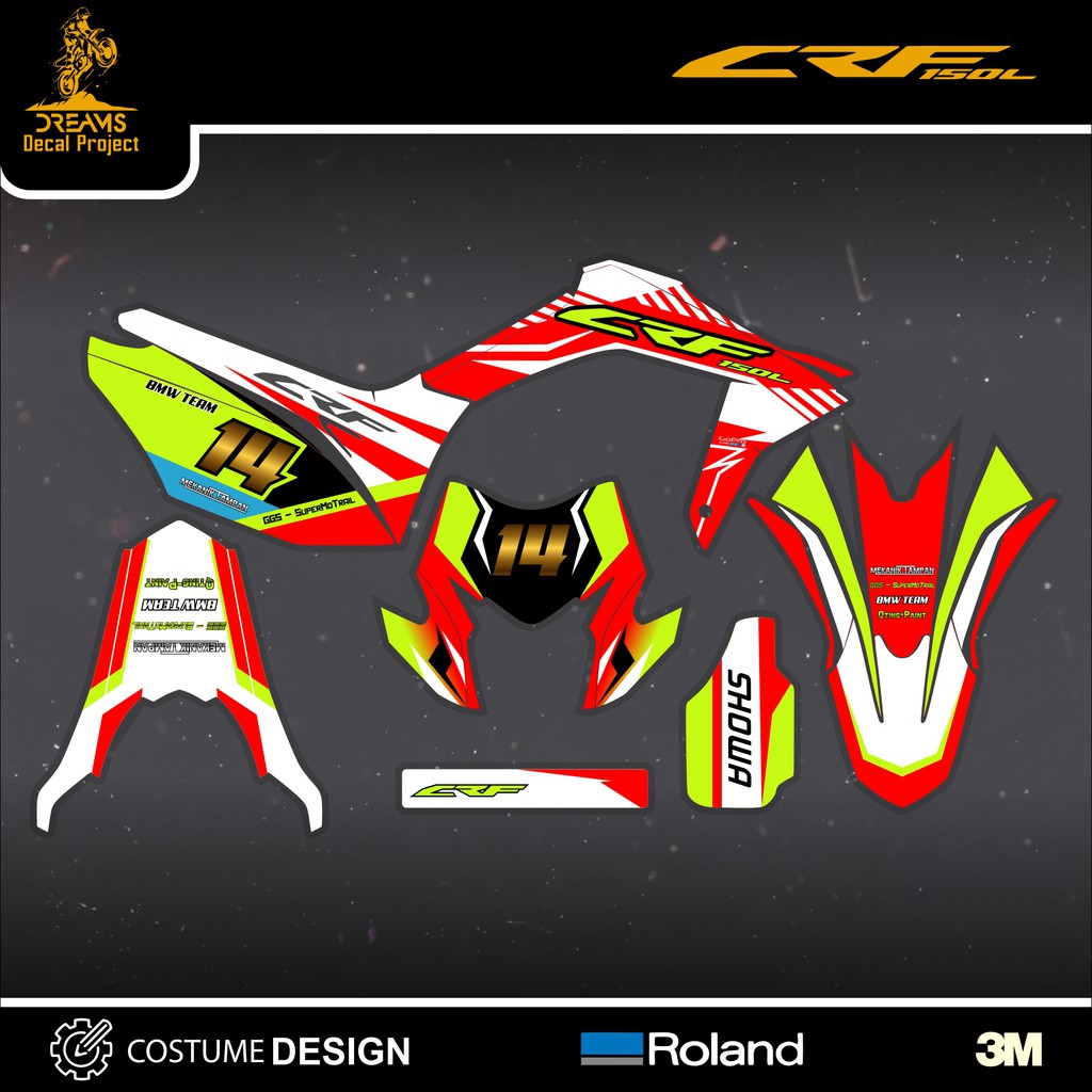 Decal CRF 150L Red Stabilo