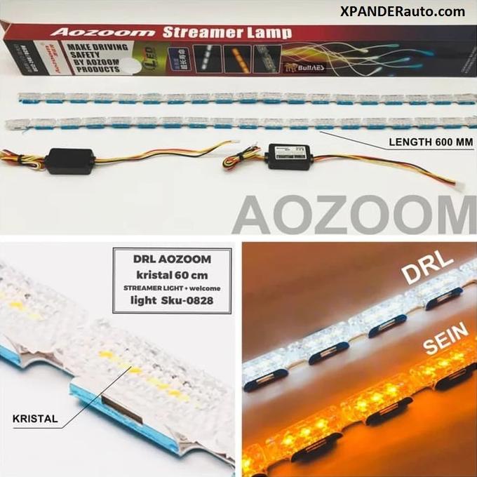 LED ALIS CRYSTAL Drl Aozoom Streamer Light Lampu Aozoom Stream .
