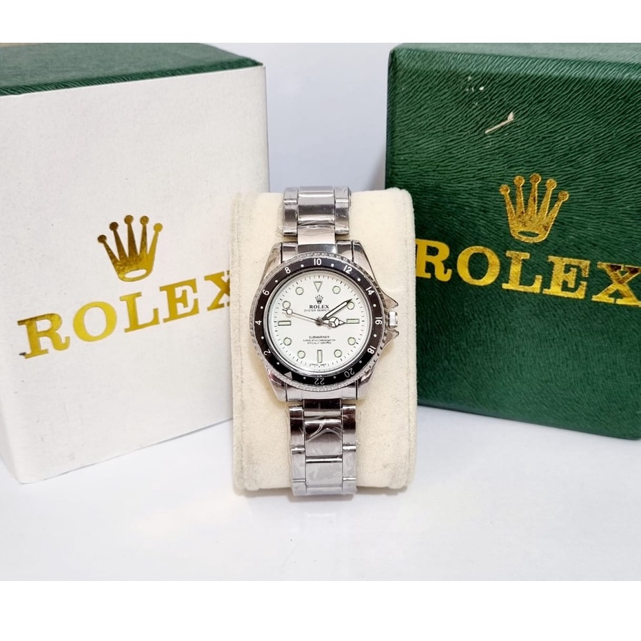 [COD] Jam Tangan Wanita Rolex Submariner R3698 Tali Rantai Free Box Original & Baterai Cadangan