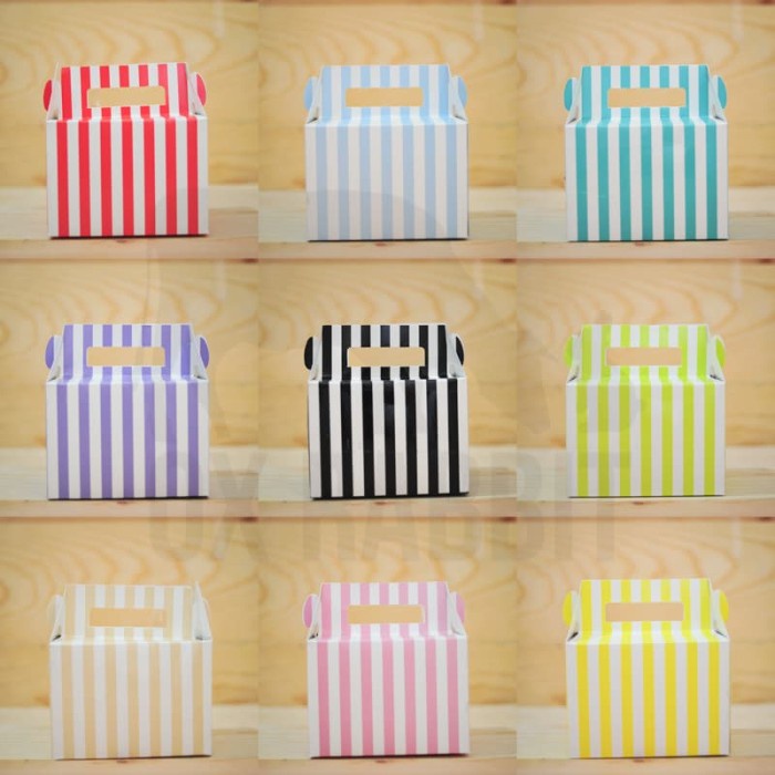 

NEW Gable Box Stripes (Kotak Goodie Bag/Souvenir Ulang Tahun)