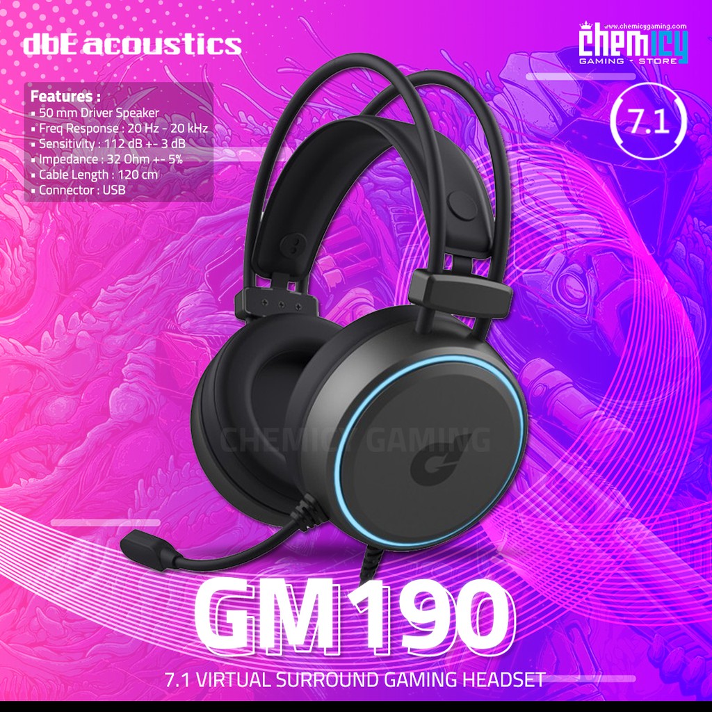 dbE GM190 7.1 Virtual Surround Gaming Headset