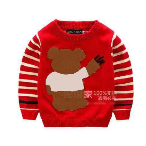 TokoMilkan - Sweater Rajut Anak Laki Laki Tebal Gambar Bear Kids