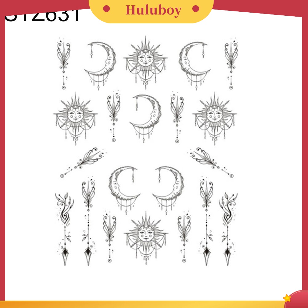 Huluboy Huluboy♡ Stiker Kuku Motif Bunga / Bulu Untuk Manicure / Nail Art DIY
