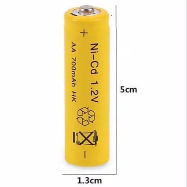 BA2 Baterai Charge AA A2 Batre Kuning Cas 1000 mAh-AA NiCD