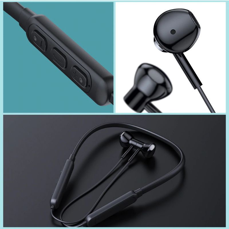 Dacom Earphone Earpods Bluetooth 4.1 Neckband Tahan Keringat dengan Mikrofon - G02 - Hitam