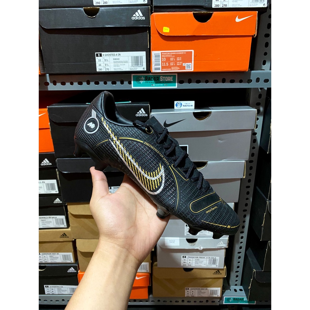 Sepatu Bola Nike Mercurial Vapor 14 Academy FG Black Gold DJ2869-007 Original BNIB