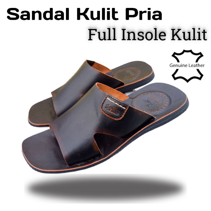 sandal kulit pria original | sandal kulit asli pria dewasa | sandal kulit kokop pria original