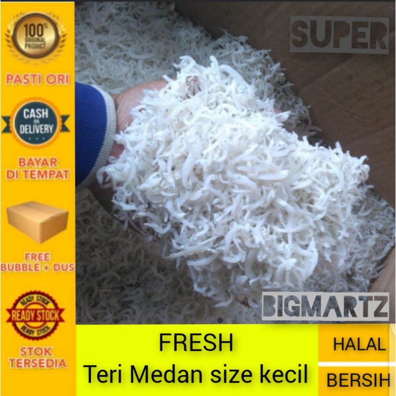 

Teri nasi medan super export / ikan asin teri nasi medan kecil / teri Medan bersih halus