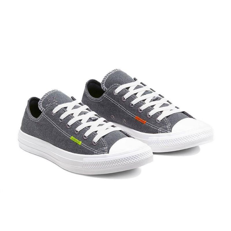 Converse Ctas Ox Renew Cotton Dark Grey Lemon Venom Original Resmi