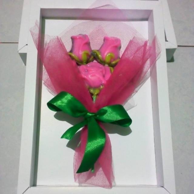 

Buket/bouquet bunga coklat isi 4