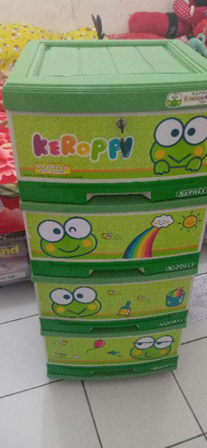 Lemari Pakaian Plastik Lemari Laci Susun 4 Lemari Karakter Anak
