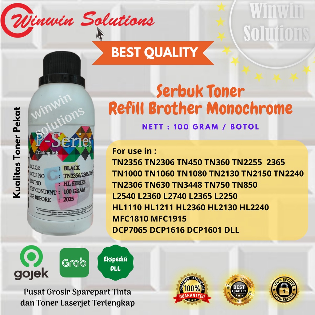 Bubuk Refill / Serbuk Toner TN3428 TN-3428 Laserjet Brothr HL-L5100DN HL-L6200DW HL-L5100DN HL-L6200