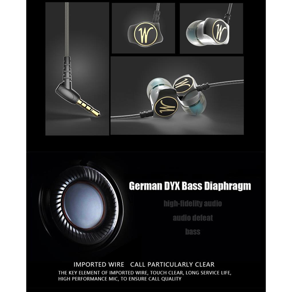 Dm7 Earphone In ear HiFi Heavy Bass 3 5mm Dengan Mic Built-In (house2020)