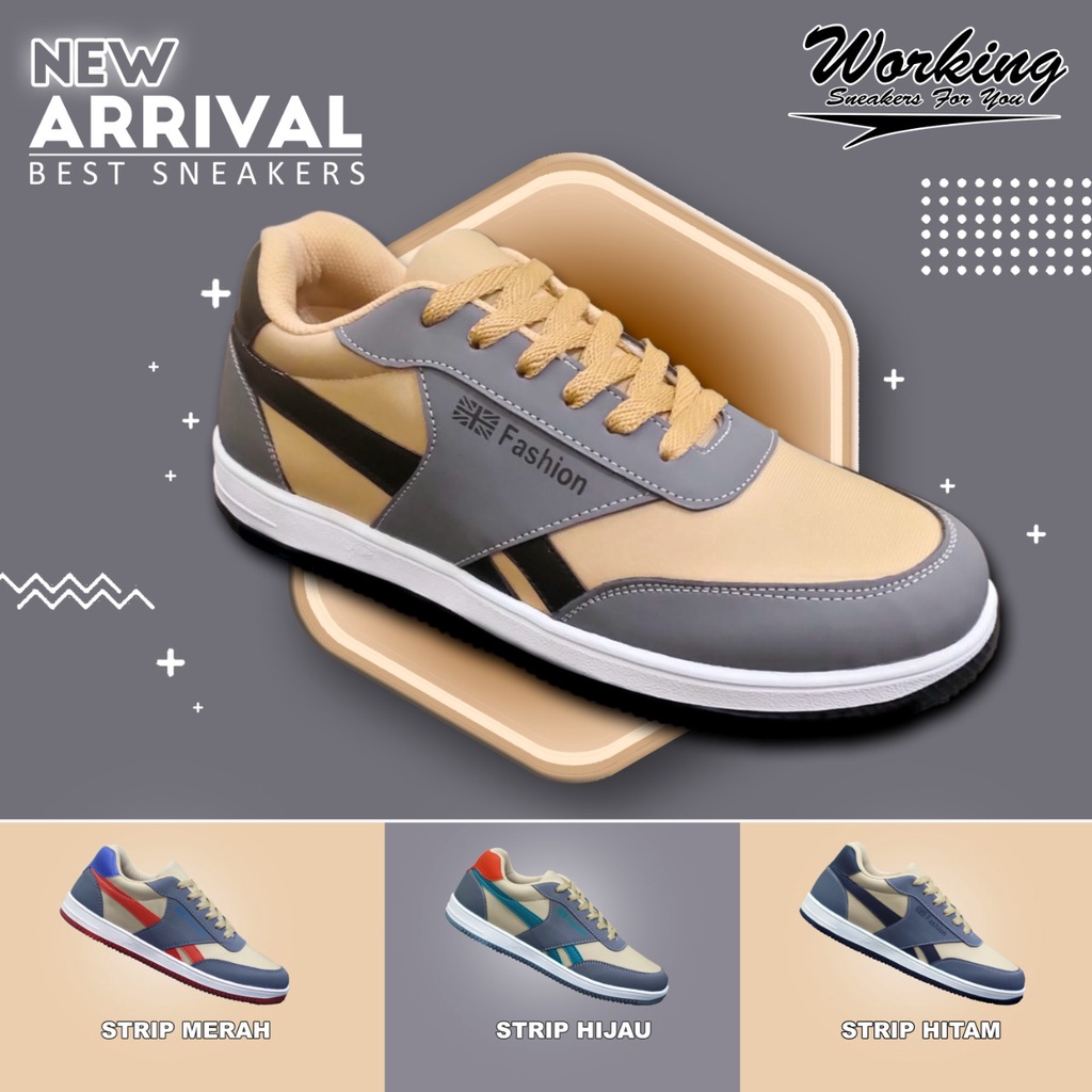 Sepatu Pria Working T-01 // Sepatu Kets // Sepatu Fashion