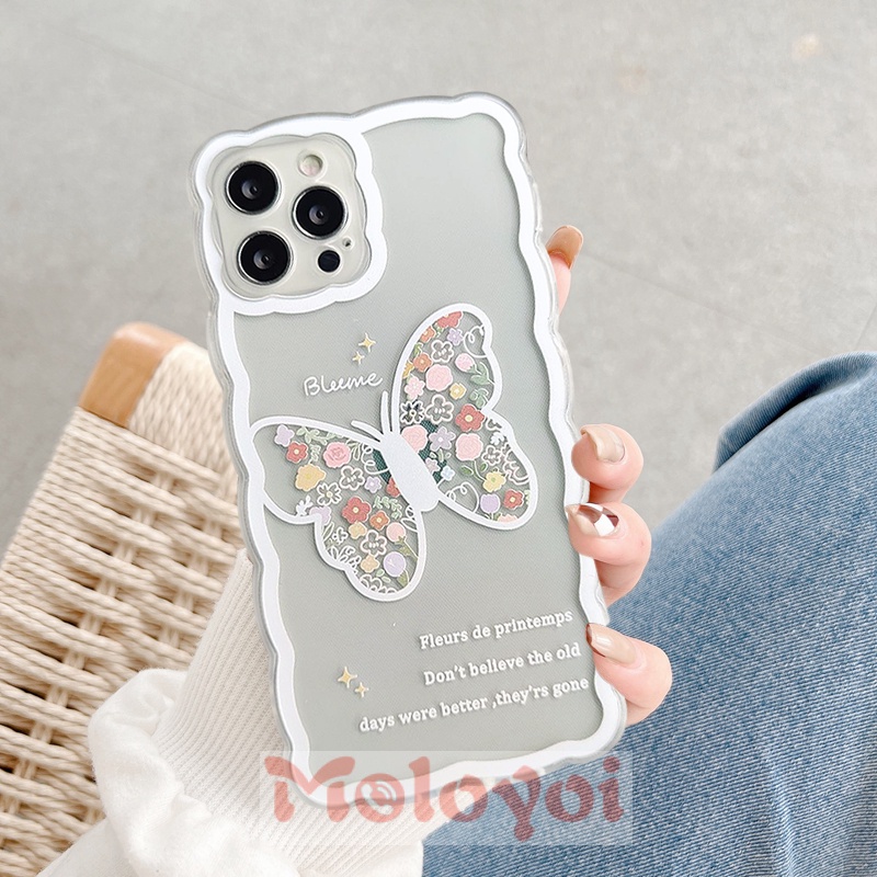 Butterfly Casing Soft Case Tpu Motif Kupu-Kupu Untuk iPhone 7 + / 8 + / 11 / X / XR / XS max / 12 / 13 pro max