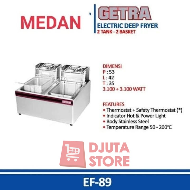 GETRA EF89 Electric Deep Fryer Penggorengan Listrik GETRA