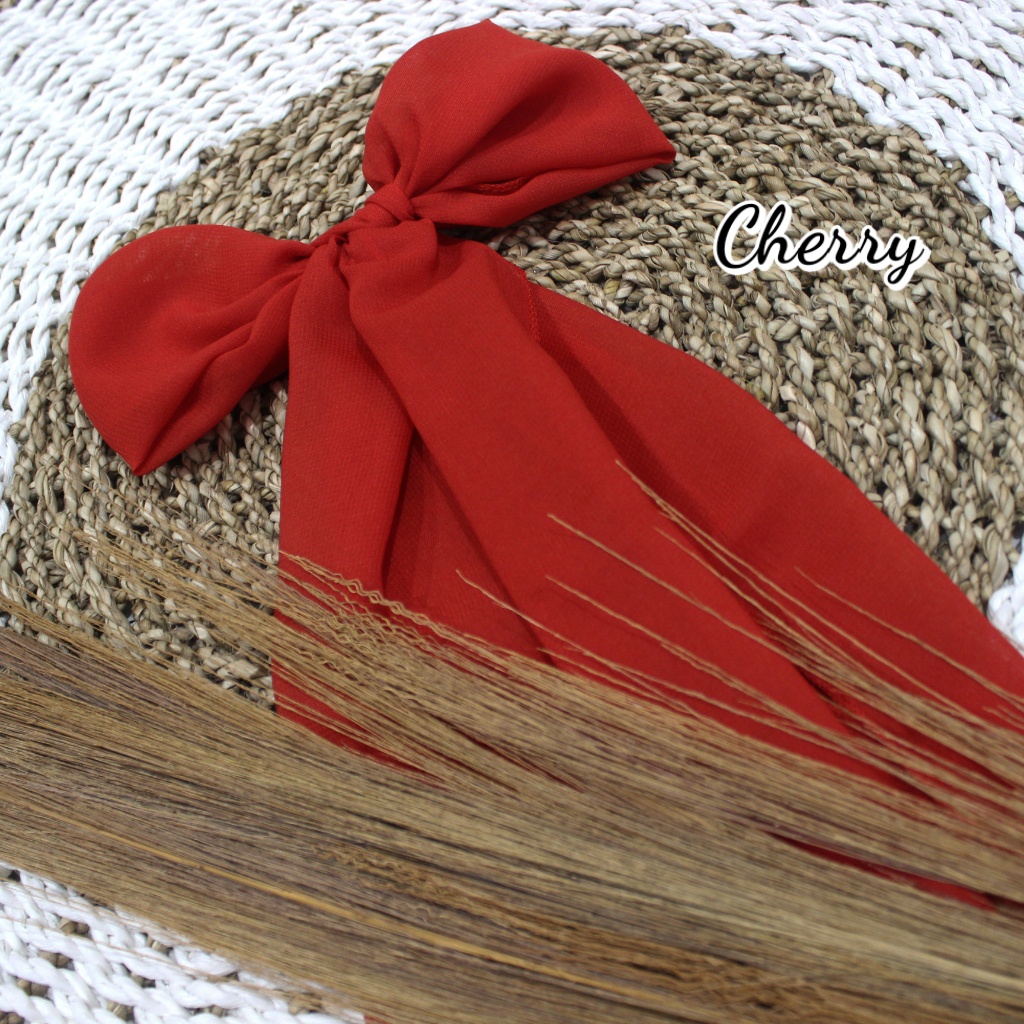 Selendang Anak Sifon Hycon / Selendang Tari Anak / Senteng Anak-Cherry