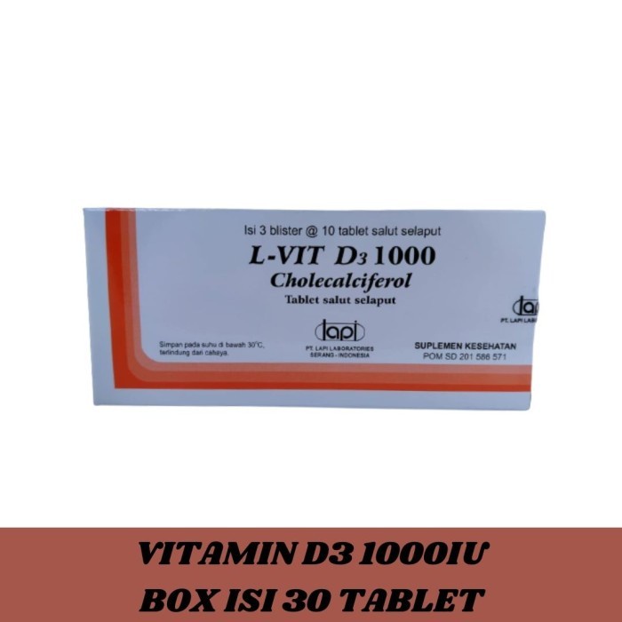 Jual LVIT D3 1000 IU Vit D3 1000 IU Vitamin D3 1000 IU