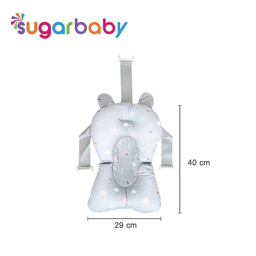 MOMS_ Sugar baby Ultrasoft Baby Bath Pillow &amp; Bath net/Bantal Mandi Bayi dan Jaring Alas Duduk Bak Mandi Bayi