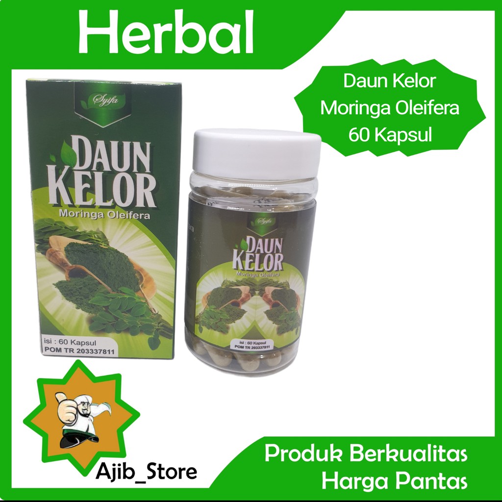 (100% ORIGINAL) Kapsul DAUN KELOR SYIFA Moringa Oleifera isi 60 kpsl A295 Obat Herbal Anti Virus Kan