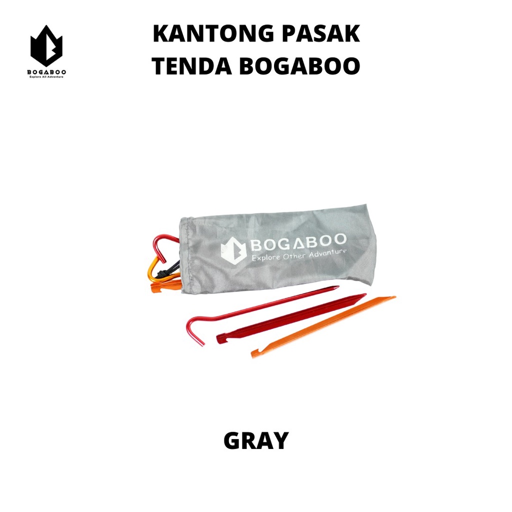 Tempat Pasak Tenda Bogaboo - Sarung Pasak - Wadah Pasak - Kantong Pouch Pasak -  Kantong Pasak